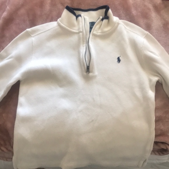 ralph lauren quarter zip white
